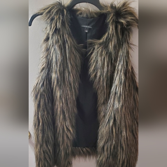 Signature Studio Jackets & Blazers - Signature Studio Black/Brown Mix Faux Fur Vest. Fully Lined Sz L